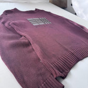 Womens Burberry Distressed Embroidered Knitted Jumper 14-16 - Threads Uncovered