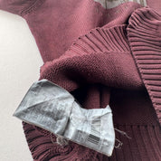 Womens Burberry Distressed Embroidered Knitted Jumper 14-16 - Threads Uncovered