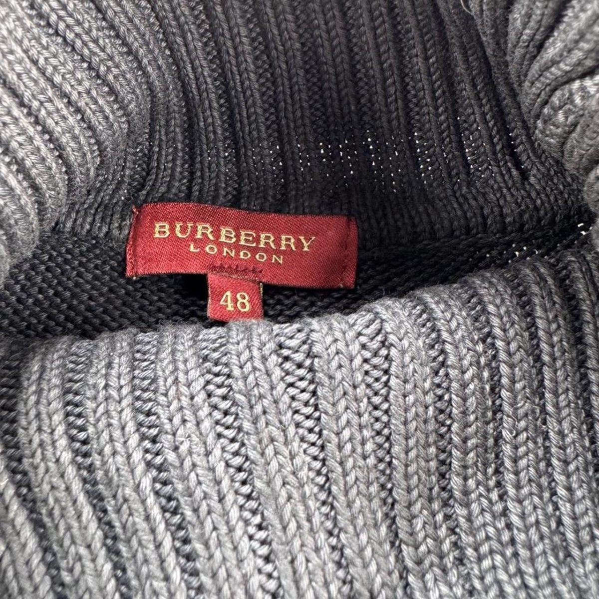 Womens Cotton Burberry Turtleneck Knitted Jumper 14-16 - Threads Uncovered