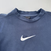 Womens Navy 1990s Nike Embroidered Swoosh Sweatshirt 12-14 - Threads Uncovered