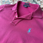 Womens Polo Ralph Lauren Pink Polo Shirt L - Threads Uncovered