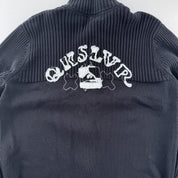 Womens Quiksilver Early 2000s Ribbed Full Zip Sweatshirt Size 16 - Threads Uncovered