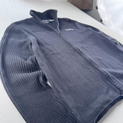 Womens Quiksilver Early 2000s Ribbed Full Zip Sweatshirt Size 16 - Threads Uncovered