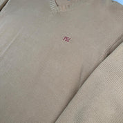 Yves Saint Laurent Crewneck Knit Sweater in Beige Size M - Threads Uncovered