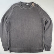 Yves Saint Laurent Crewneck Knit Sweater in Grey Size XL - Threads Uncovered