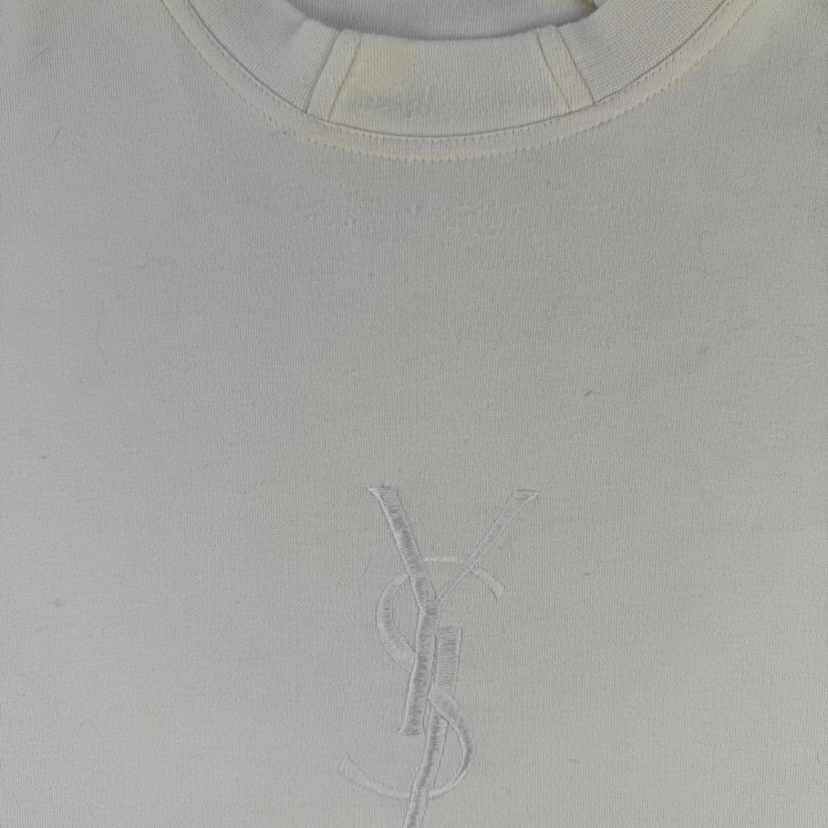 Yves Saint Laurent Crewneck Sweatshirt in White Size M - Threads Uncovered