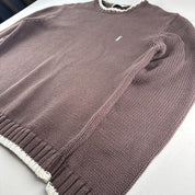 Yves Saint Laurent Rare Brown Ribbed Knitted Jumper XL - Threads Uncovered