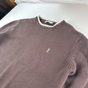 Yves Saint Laurent Rare Brown Ribbed Knitted Jumper XL - Threads Uncovered