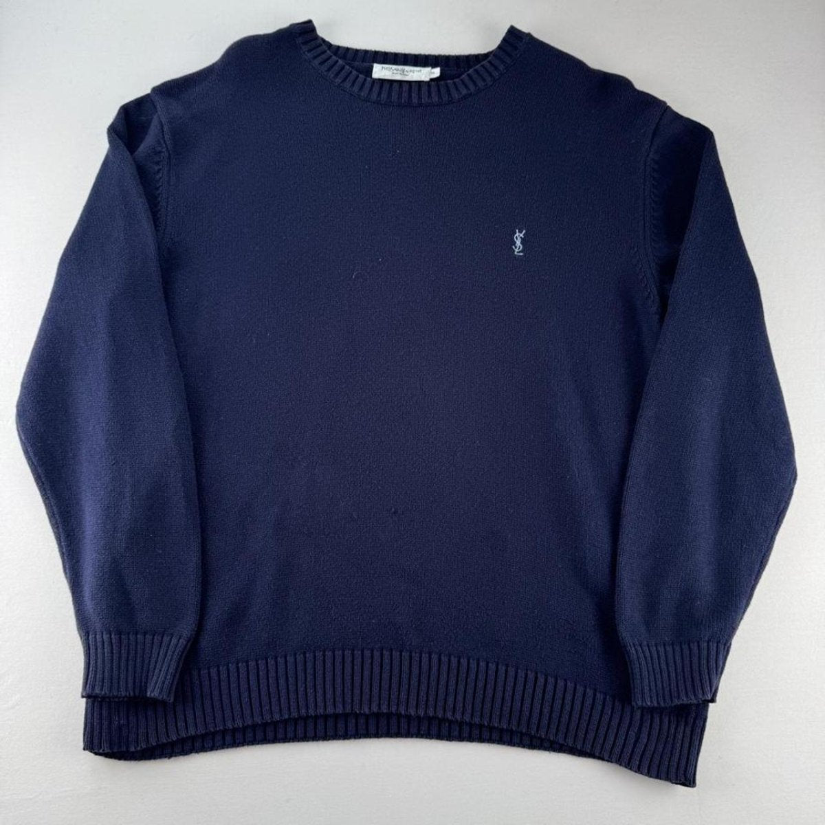Yves Saint Laurent Thick Knitted YSL Jumper M - Threads Uncovered