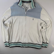 Yves Saint Laurent Track Jacket in White Size L - Threads Uncovered