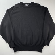 Yves Saint Laurent YSL Black Embroidered Logo Woolen Jumper XXL - Threads Uncovered