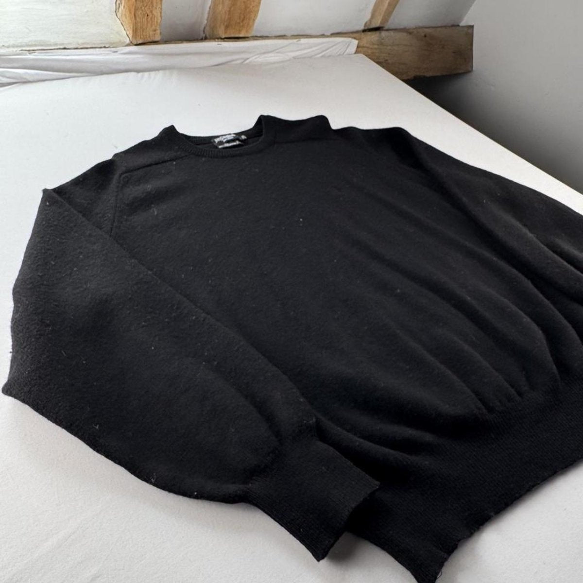Yves Saint Laurent YSL Black Embroidered Logo Woolen Jumper XXL - Threads Uncovered