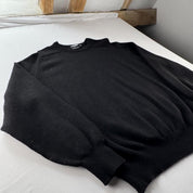 Yves Saint Laurent YSL Black Embroidered Logo Woolen Jumper XXL - Threads Uncovered