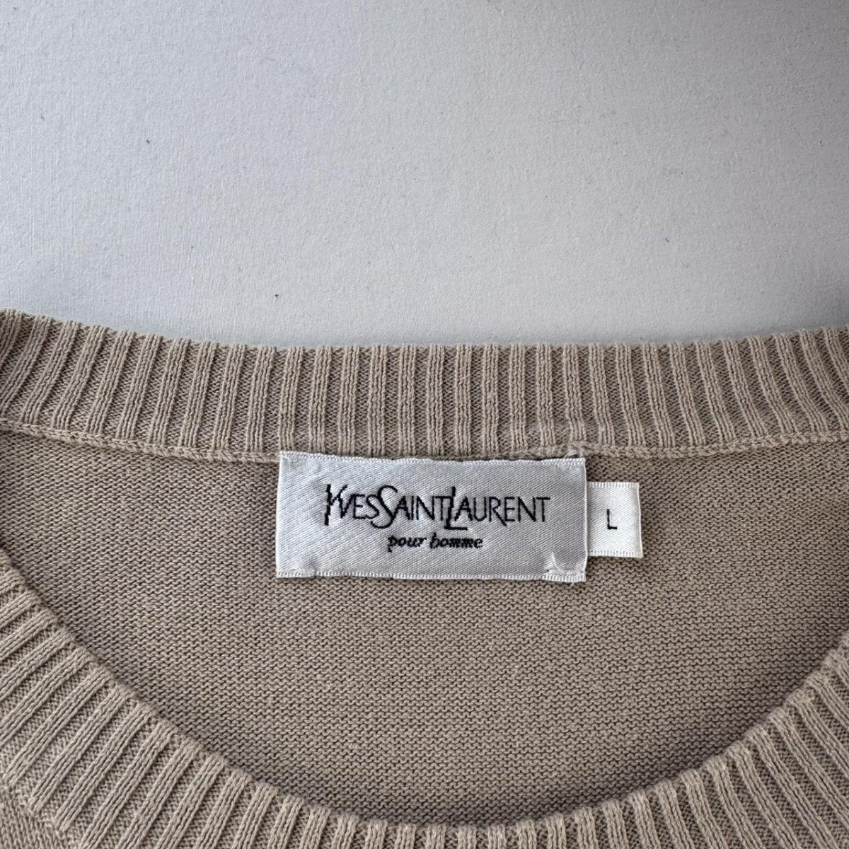 Yves Saint Laurent YSL Embroidered Logo Jumper L - Threads Uncovered