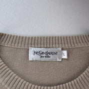 Yves Saint Laurent YSL Embroidered Logo Jumper L - Threads Uncovered