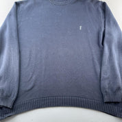 Yves Saint Laurent YSL Embroidered Logo Thick Knitted Jumper XL - Threads Uncovered