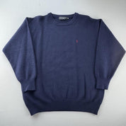 Yves Saint Laurent YSL Embroidered Logo Woolen Jumper S - Threads Uncovered