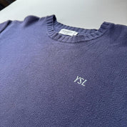 Yves Saint Laurent YSL Embroidered Spellout Knitted Jumper L - Threads Uncovered