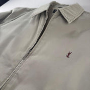 Yves Saint Laurent YSL Embroidered Thick Cotton Workwear Style Harrington XL - Threads Uncovered