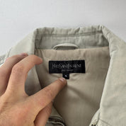Yves Saint Laurent YSL Embroidered Thick Cotton Workwear Style Harrington XL - Threads Uncovered