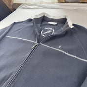 Yves Saint Laurent YSL Embroidered Thick Grey Cotton Track Jacket XXL - Threads Uncovered