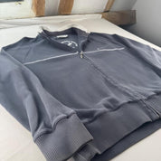 Yves Saint Laurent YSL Embroidered Thick Grey Cotton Track Jacket XXL - Threads Uncovered