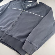 Yves Saint Laurent YSL Embroidered Thick Grey Cotton Track Jacket XXL - Threads Uncovered