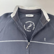 Yves Saint Laurent YSL Embroidered Thick Grey Cotton Track Jacket XXL - Threads Uncovered