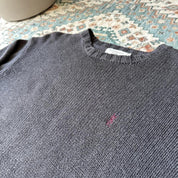 Yves Saint Laurent YSL Embroidered Thick Knitted Crewneck M - Threads Uncovered
