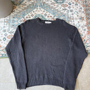 Yves Saint Laurent YSL Embroidered Thick Knitted Crewneck M - Threads Uncovered