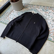Yves Saint Laurent YSL Embroidered Thick Knitted Full Zip Large - Threads Uncovered