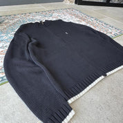 Yves Saint Laurent YSL Embroidered Thick Knitted Full Zip Large - Threads Uncovered