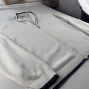 Yves Saint Laurent YSL Embroidered Thick Knitted Full Zip XXL - Threads Uncovered