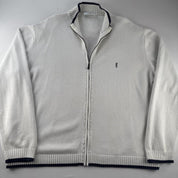 Yves Saint Laurent YSL Embroidered Thick Knitted Full Zip XXL - Threads Uncovered