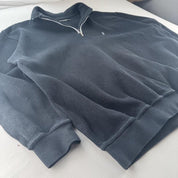 Yves Saint Laurent YSL Embroidered Thick Ribbed Quarter Zip XL - Threads Uncovered