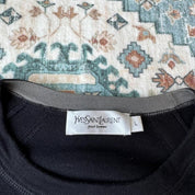 Yves Saint Laurent YSL Embroidered Thin Knitted Black Sweatshirt L - Threads Uncovered