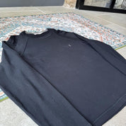 Yves Saint Laurent YSL Embroidered Thin Knitted Black Sweatshirt L - Threads Uncovered