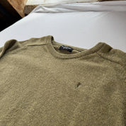 Yves Saint Laurent YSL Khaki Woolen Knitted Jumper M - Threads Uncovered