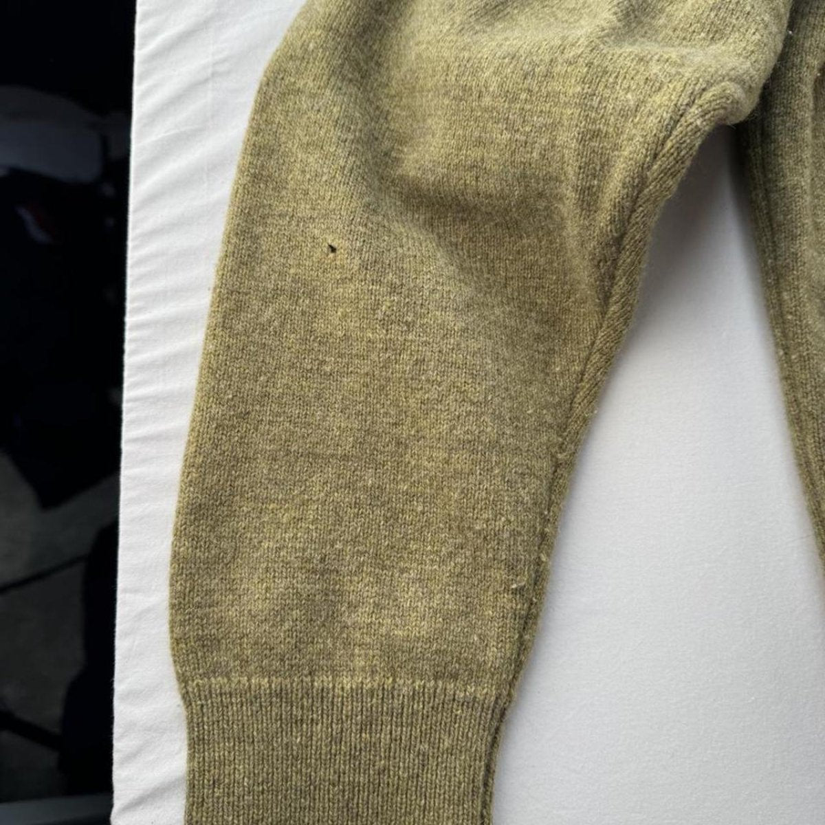 Yves Saint Laurent YSL Khaki Woolen Knitted Jumper M - Threads Uncovered