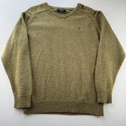 Yves Saint Laurent YSL Khaki Woolen Knitted Jumper M - Threads Uncovered
