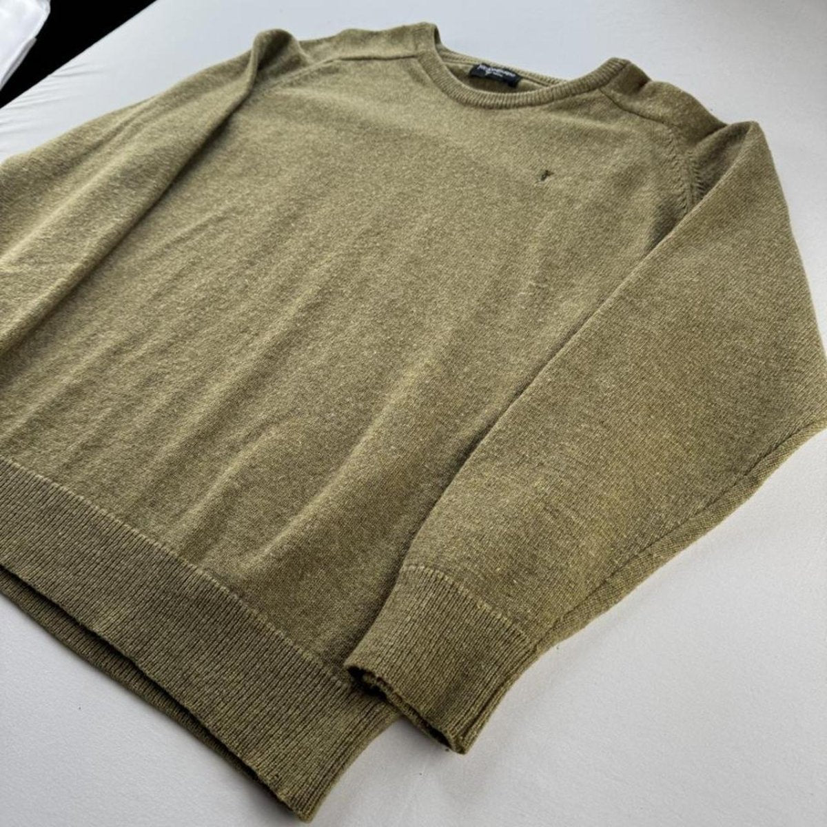 Yves Saint Laurent YSL Khaki Woolen Knitted Jumper M - Threads Uncovered