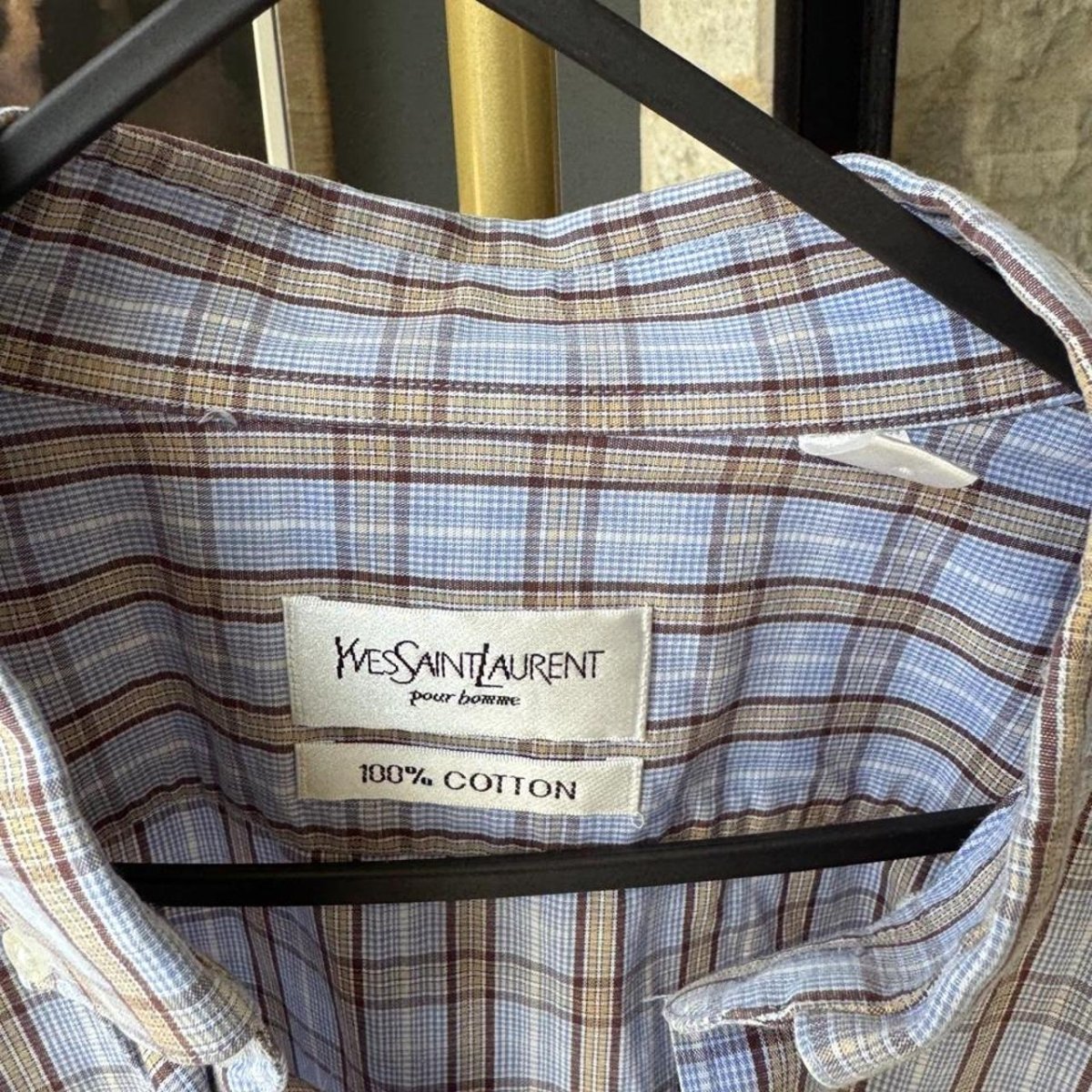 Yves Saint Laurent YSL Striped Cropped Shirt 10 - Threads Uncovered
