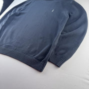Yves Saint Laurent YSL Thick Embroidered Black Knitted Crewneck M - Threads Uncovered