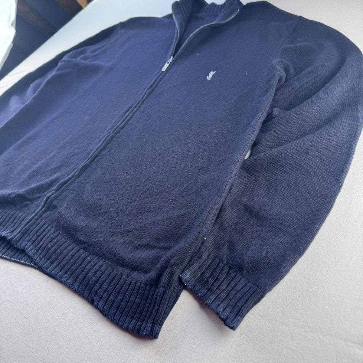 Yves Saint Laurent YSL Thick Embroidered Full Zip Jumper L - Threads Uncovered