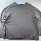Yves Saint Laurent YSL Thick Embroidered Grey Sweatshirt XXL - Threads Uncovered
