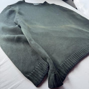 Yves Saint Laurent YSL Thick Embroidered Logo Two Tone Crewneck XL - Threads Uncovered