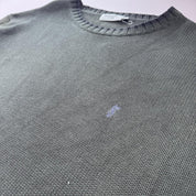 Yves Saint Laurent YSL Thick Embroidered Logo Two Tone Crewneck XL - Threads Uncovered