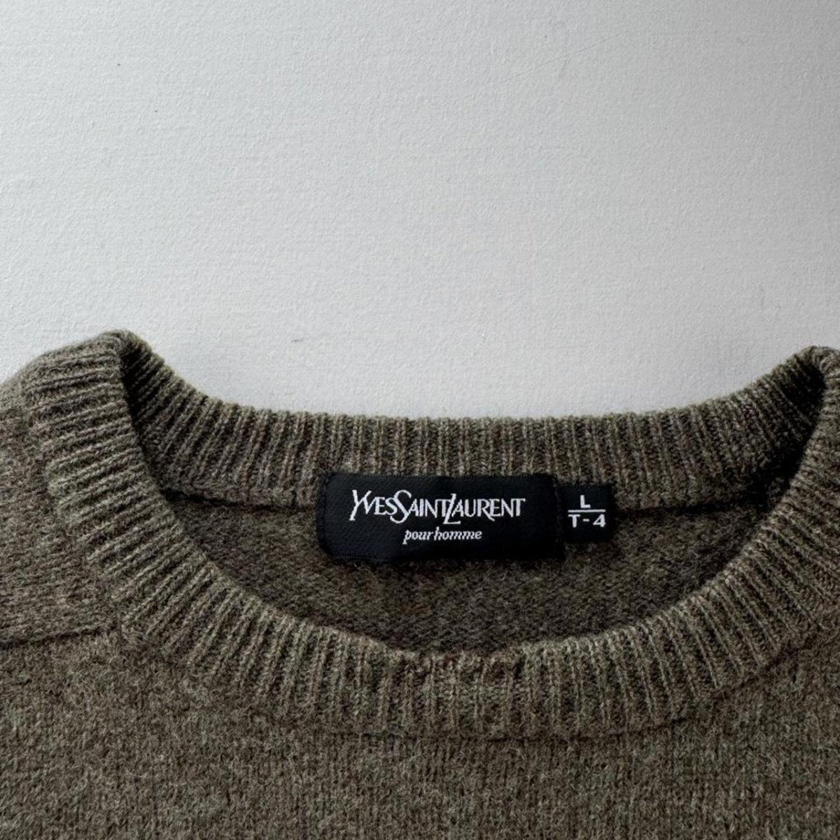 Yves Saint Laurent YSL Womens Embroidered Logo Woolen Jumper 14-16 - Threads Uncovered