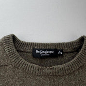 Yves Saint Laurent YSL Womens Embroidered Logo Woolen Jumper 14-16 - Threads Uncovered