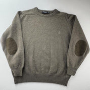 Yves Saint Laurent YSL Womens Embroidered Logo Woolen Jumper 14-16 - Threads Uncovered